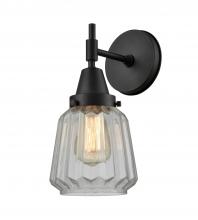 Innovations Lighting 447-1W-BK-G142 - Chatham - 1 Light - 7 inch - Matte Black - Sconce