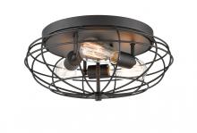 Innovations Lighting 510-3C-BK - Providence - 3 Light - 15 inch - Matte Black - Flush Mount