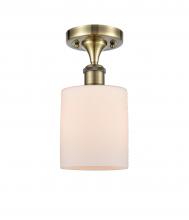 Innovations Lighting 516-1C-AB-G111 - Cobbleskill - 1 Light - 5 inch - Antique Brass - Semi-Flush Mount