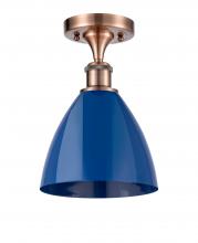 Innovations Lighting 516-1C-AC-MBD-75-BL - Plymouth - 1 Light - 8 inch - Antique Copper - Semi-Flush Mount