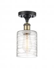 Innovations Lighting 516-1C-BAB-G1113 - Cobbleskill - 1 Light - 5 inch - Black Antique Brass - Semi-Flush Mount