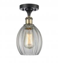 Innovations Lighting 516-1C-BAB-G82 - Eaton - 1 Light - 6 inch - Black Antique Brass - Semi-Flush Mount