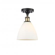 Innovations Lighting 516-1C-BAB-GBD-751 - Bristol - 1 Light - 8 inch - Black Antique Brass - Semi-Flush Mount