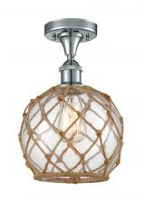 Innovations Lighting 516-1C-PC-G122-8RB - Farmhouse Rope - 1 Light - 8 inch - Polished Chrome - Semi-Flush Mount