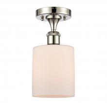 Innovations Lighting 516-1C-PN-G111 - Cobbleskill - 1 Light - 5 inch - Polished Nickel - Semi-Flush Mount