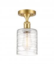 Innovations Lighting 516-1C-SG-G1113 - Cobbleskill - 1 Light - 5 inch - Satin Gold - Semi-Flush Mount