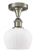 Innovations Lighting 516-1C-SN-G91 - Fenton - 1 Light - 7 inch - Brushed Satin Nickel - Semi-Flush Mount