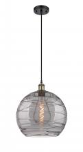 Innovations Lighting 516-1P-BAB-G1213-14SM - Athens Deco Swirl - 1 Light - 14 inch - Black Antique Brass - Cord hung - Pendant