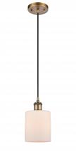 Innovations Lighting 516-1P-BB-G111 - Cobbleskill - 1 Light - 5 inch - Brushed Brass - Cord hung - Mini Pendant