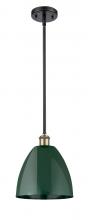 Innovations Lighting 516-1S-BAB-MBD-9-GR - Plymouth - 1 Light - 9 inch - Black Antique Brass - Pendant