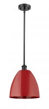 Innovations Lighting 516-1S-BK-MBD-9-RD - Plymouth - 1 Light - 9 inch - Matte Black - Pendant