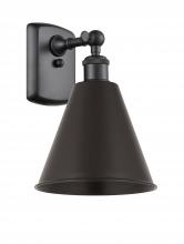 Innovations Lighting 516-1W-BK-MBC-8-BK - Berkshire - 1 Light - 8 inch - Matte Black - Sconce