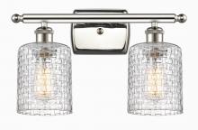 Innovations Lighting 516-2W-PN-G112C-5CL - Cobbleskill - 2 Light - 15 inch - Polished Nickel - Bath Vanity Light