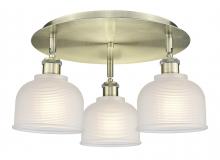 Innovations Lighting 516-3C-AB-G411 - Dayton - 3 Light - 17 inch - Antique Brass - Flush Mount