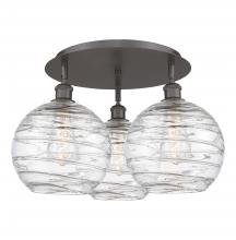 Innovations Lighting 516-3C-OB-G1213-10 - Athens Deco Swirl - 3 Light - 22 inch - Oil Rubbed Bronze - Flush Mount