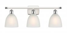 Innovations Lighting 516-3W-WPC-G381-LED - Castile - 3 Light - 26 inch - White Polished Chrome - Bath Vanity Light