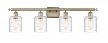 Innovations Lighting 516-4W-AB-G1113 - Cobbleskill - 4 Light - 35 inch - Antique Brass - Bath Vanity Light