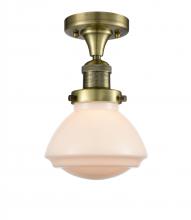 Innovations Lighting 517-1CH-AB-G321 - Olean - 1 Light - 7 inch - Antique Brass - Semi-Flush Mount