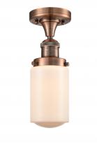 Innovations Lighting 517-1CH-AC-G311 - Dover - 1 Light - 5 inch - Antique Copper - Semi-Flush Mount