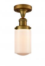 Innovations Lighting 517-1CH-BB-G311 - Dover - 1 Light - 5 inch - Brushed Brass - Semi-Flush Mount