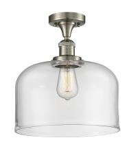 Innovations Lighting 517-1CH-SN-G72-L-LED - Bell - 1 Light - 12 inch - Brushed Satin Nickel - Semi-Flush Mount