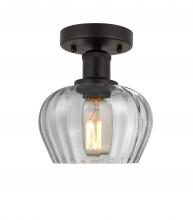 Innovations Lighting 616-1F-OB-G92 - Fenton - 1 Light - 7 inch - Oil Rubbed Bronze - Semi-Flush Mount