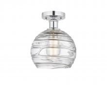 Innovations Lighting 616-1F-PC-G1213-8 - Athens Deco Swirl - 1 Light - 8 inch - Polished Chrome - Semi-Flush Mount