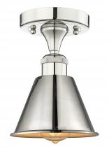 Innovations Lighting 616-1F-PN-M8-PN - Smithfield - 1 Light - 7 inch - Polished Nickel - Semi-Flush Mount