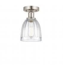 Innovations Lighting 616-1F-SN-G442 - Brookfield - 1 Light - 6 inch - Brushed Satin Nickel - Semi-Flush Mount