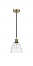 Innovations Lighting 616-1P-AB-GBD-754 - Bristol - 1 Light - 8 inch - Antique Brass - Cord hung - Mini Pendant