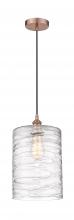 Innovations Lighting 616-1P-AC-G1113-L - Cobbleskill - 1 Light - 9 inch - Antique Copper - Cord hung - Mini Pendant