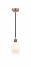 Innovations Lighting 616-1P-AC-G651-6 - Cindyrella - 1 Light - 6 inch - Antique Copper - Cord hung - Mini Pendant