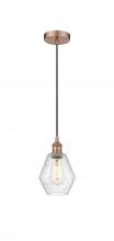 Innovations Lighting 616-1P-AC-G654-6 - Cindyrella - 1 Light - 6 inch - Antique Copper - Cord hung - Mini Pendant