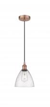 Innovations Lighting 616-1P-AC-GBD-754 - Bristol - 1 Light - 8 inch - Antique Copper - Cord hung - Mini Pendant