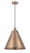 Innovations Lighting 616-1P-AC-MBC-16-AC-LED - Berkshire - 1 Light - 16 inch - Antique Copper - Cord hung - Mini Pendant