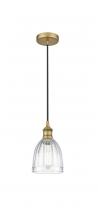 Innovations Lighting 616-1P-BB-G442 - Brookfield - 1 Light - 6 inch - Brushed Brass - Cord hung - Mini Pendant