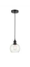 Innovations Lighting 616-1P-BK-G122-6 - Athens - 1 Light - 6 inch - Matte Black - Cord hung - Mini Pendant