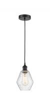 Innovations Lighting 616-1P-BK-G654-6 - Cindyrella - 1 Light - 6 inch - Matte Black - Cord hung - Mini Pendant