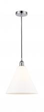 Innovations Lighting 616-1P-PC-GBC-121 - Berkshire - 1 Light - 12 inch - Polished Chrome - Cord hung - Mini Pendant