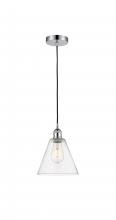 Innovations Lighting 616-1P-PC-GBC-84 - Berkshire - 1 Light - 8 inch - Polished Chrome - Cord hung - Mini Pendant