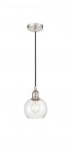 Innovations Lighting 616-1P-PN-G124-6 - Athens - 1 Light - 6 inch - Polished Nickel - Cord hung - Mini Pendant