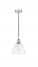 Innovations Lighting 616-1P-PN-GBD-752 - Bristol - 1 Light - 8 inch - Polished Nickel - Cord hung - Mini Pendant