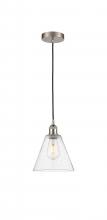 Innovations Lighting 616-1P-SN-GBC-84 - Berkshire - 1 Light - 8 inch - Brushed Satin Nickel - Cord hung - Mini Pendant