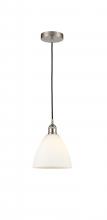 Innovations Lighting 616-1P-SN-GBD-751-LED - Bristol - 1 Light - 8 inch - Brushed Satin Nickel - Cord hung - Mini Pendant