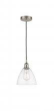 Innovations Lighting 616-1P-SN-GBD-752 - Bristol - 1 Light - 8 inch - Brushed Satin Nickel - Cord hung - Mini Pendant