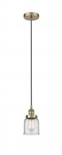 Innovations Lighting 616-1PH-AB-G52 - Bell - 1 Light - 5 inch - Antique Brass - Cord hung - Mini Pendant