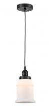 Innovations Lighting 616-1PH-BK-G181 - Canton - 1 Light - 6 inch - Matte Black - Cord hung - Mini Pendant