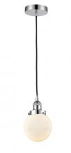 Innovations Lighting 616-1PH-PC-G201-6 - Beacon - 1 Light - 6 inch - Polished Chrome - Cord hung - Mini Pendant