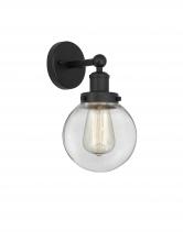 Innovations Lighting 616-1W-BK-G202-6 - Beacon - 1 Light - 6 inch - Matte Black - Sconce