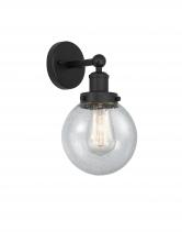 Innovations Lighting 616-1W-BK-G204-6 - Beacon - 1 Light - 6 inch - Matte Black - Sconce